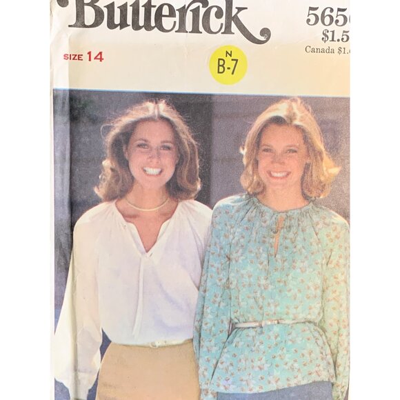 Butterick Misses Blouse Shirt Sewing Pattern sz 14 5656 - uncut - Picture 2 of 3